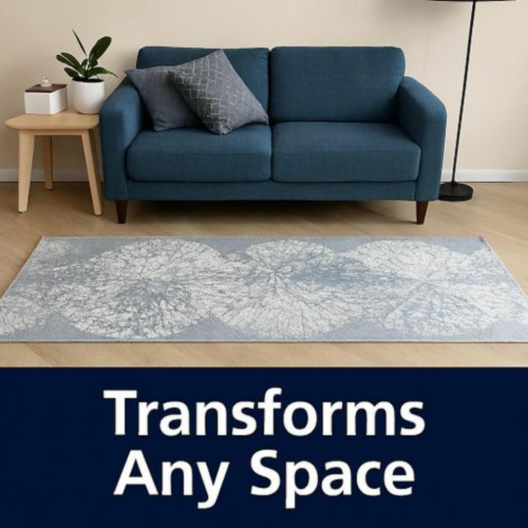 Mac Carpet Luxury Turkish Style Corridor Runner Rug - 80cm x 240cm - Elegant White & Grey Modern Runners - Non Slip, Easy Clean Carpets for Living Room, Hallway, Kitchen Floor Mat & Balcony

Mats