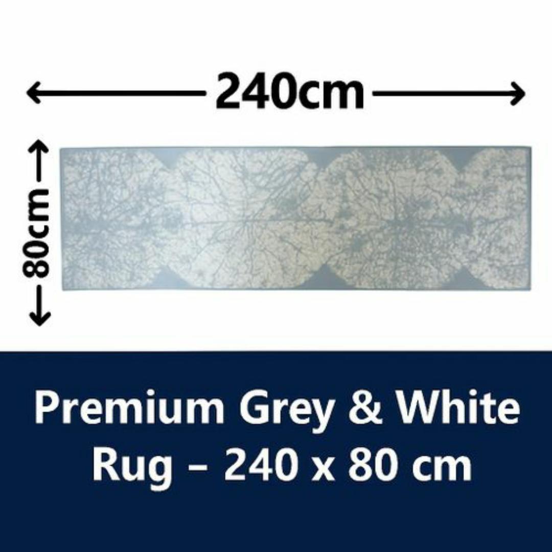 Mac Carpet Luxury Turkish Style Corridor Runner Rug - 80cm x 240cm - Elegant White & Grey Modern Runners - Non Slip, Easy Clean Carpets for Living Room, Hallway, Kitchen Floor Mat & Balcony

Mats
