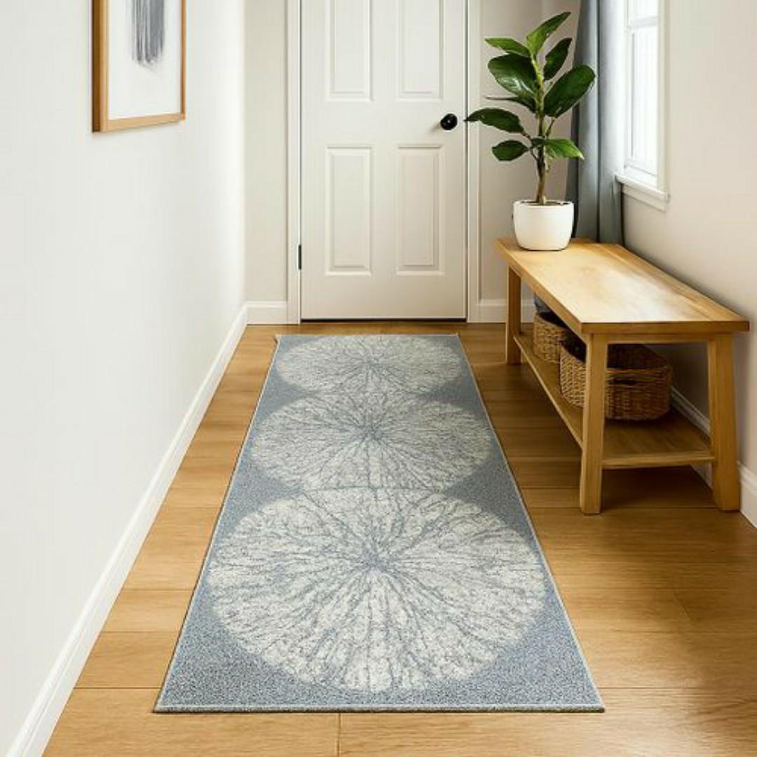 Mac Carpet Luxury Turkish Style Corridor Runner Rug - 80cm x 240cm - Elegant White & Grey Modern Runners - Non Slip, Easy Clean Carpets for Living Room, Hallway, Kitchen Floor Mat & Balcony

Mats