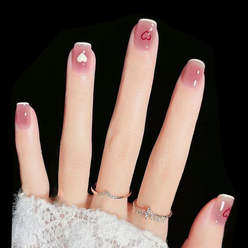 Ms.Miemie 24pcs Fake Nails Reusable Stick On Nails Press on Full Cover False Nail Tips with Jelly Stickers Makeup Accessorise view 4