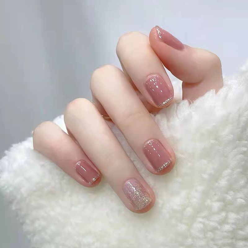 Ms.Miemie 24pcs Fake Nails Reusable Stick On Nails Press on Full Cover False Nail Tips with Jelly Stickers Makeup Accessorise view 5
