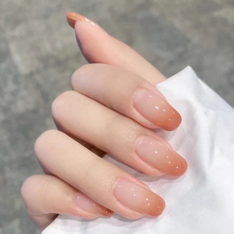 Ms.Miemie 24pcs Fake Nails Reusable Stick On Nails Press on Full Cover False Nail Tips with Jelly Stickers Makeup Accessorise view 4
