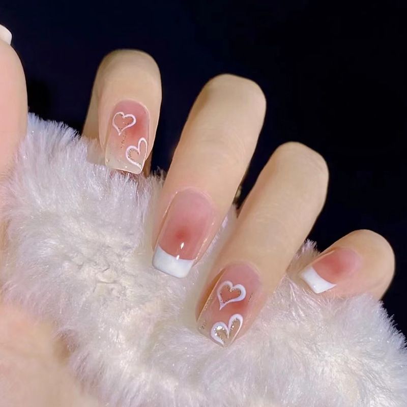 Ms.Miemie 24pcs Fake Nails Reusable Stick On Nails Press on Full Cover False Nail Tips with Jelly Stickers Makeup Accessorise view 4