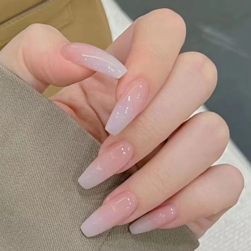 Ms.Miemie 24pcs Fake Nails Reusable Stick On Nails Press on Full Cover False Nail Tips with Jelly Stickers Makeup Accessorise view 5