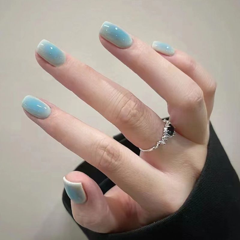 Ms.Miemie 24pcs Fake Nails Reusable Stick On Nails Press on Full Cover False Nail Tips with Jelly Stickers Makeup Accessorise view 5