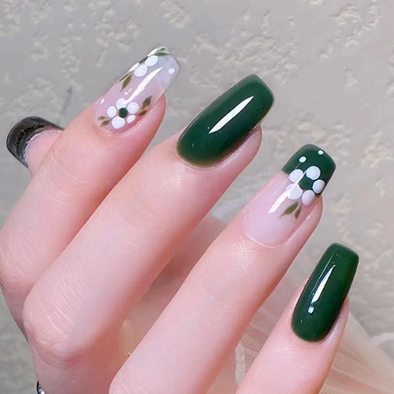 Ms.Miemie 24pcs Fake Nails Reusable Stick On Nails Press on Full Cover False Nail Tips with Jelly Stickers Makeup Accessorise view 4