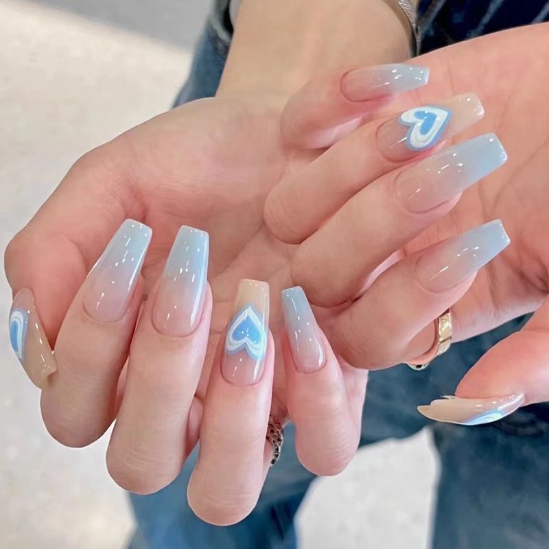 Ms.Miemie 24pcs Fake Nails Reusable Stick On Nails Press on Full Cover False Nail Tips with Jelly Stickers Makeup Accessorise view 5