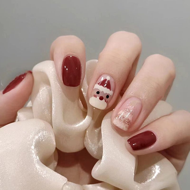 Ms.Miemie 24pcs Fake Nails Reusable Stick On Nails Press on Full Cover False Nail Tips with Jelly Stickers Makeup Accessorise view 2