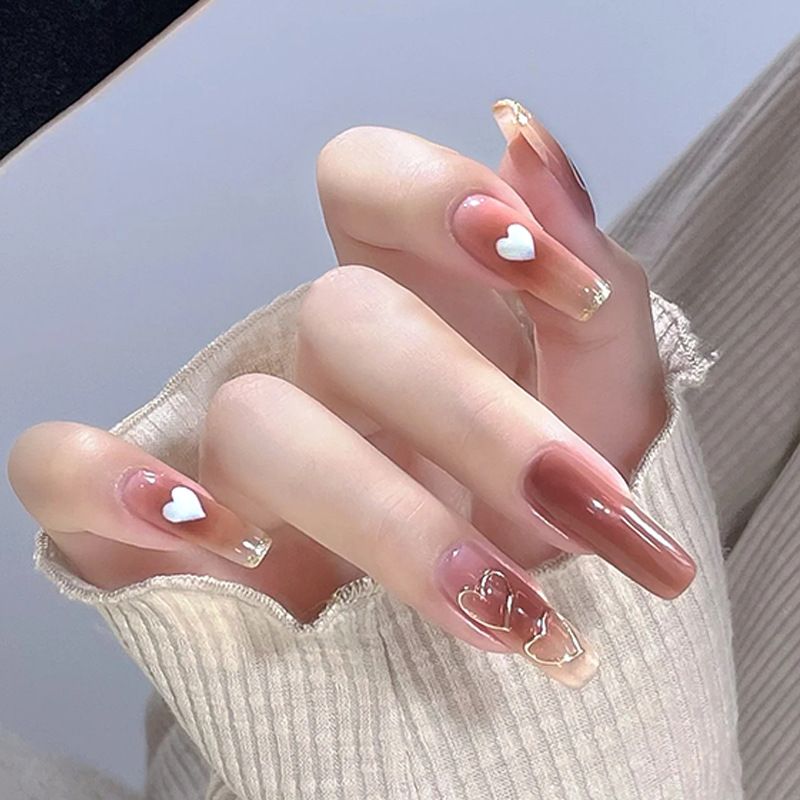 Ms.Miemie 24pcs Fake Nails Reusable Stick On Nails Press on Full Cover False Nail Tips with Jelly Stickers Makeup Accessorise view 3