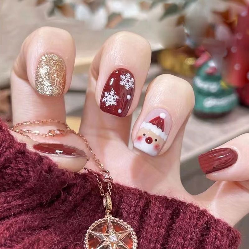 Ms.Miemie 24pcs Fake Nails Reusable Stick On Nails Press on Full Cover False Nail Tips with Jelly Stickers Makeup Accessorise view 3