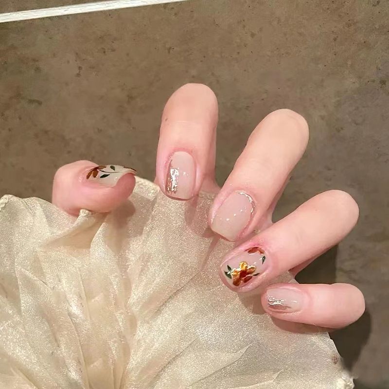 Ms.Miemie 24pcs Fake Nails Reusable Stick On Nails Press on Full Cover False Nail Tips with Jelly Stickers Makeup Accessorise view 3