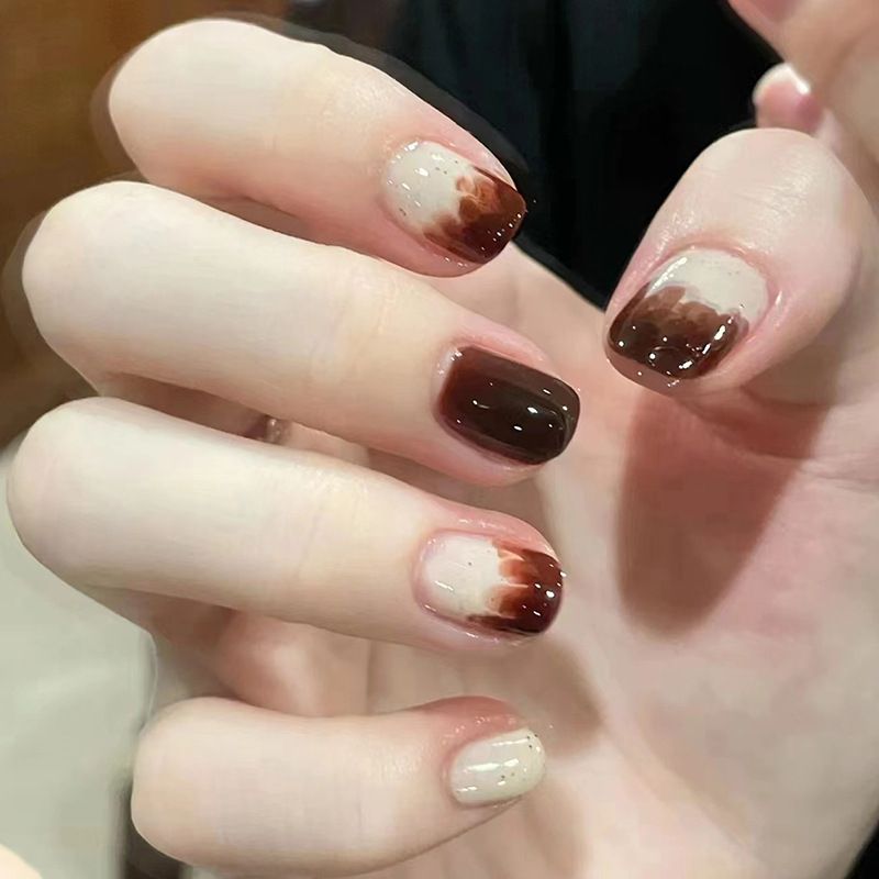 Ms.Miemie 24pcs Fake Nails Reusable Stick On Nails Press on Full Cover False Nail Tips with Jelly Stickers Makeup Accessorise view 2