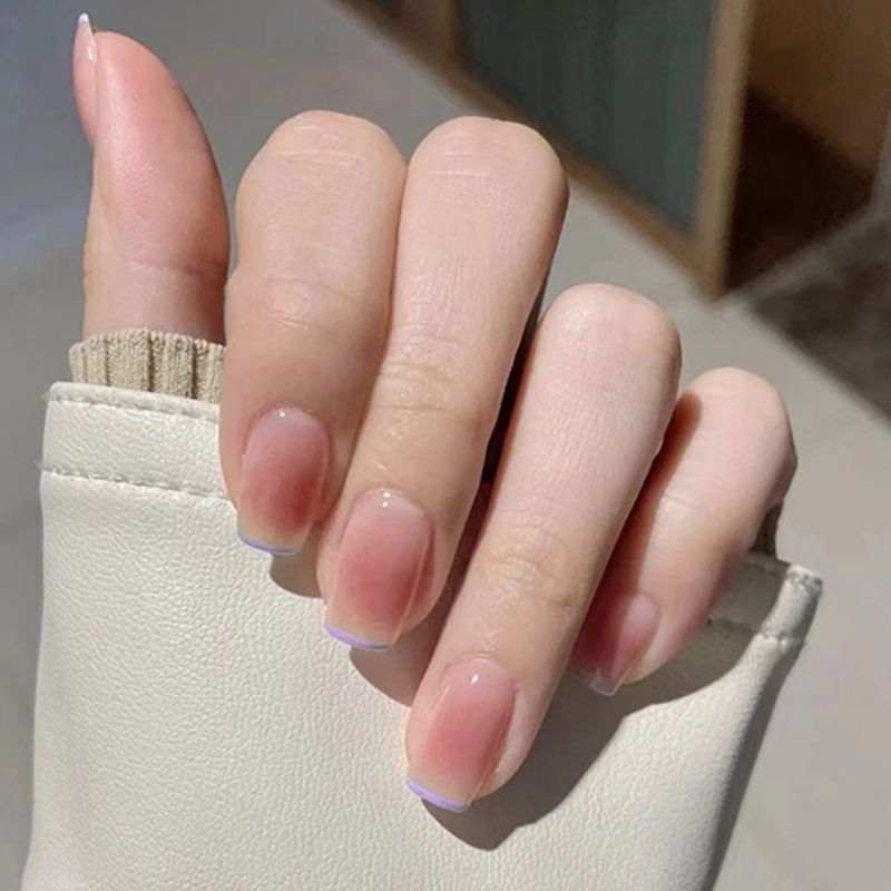 Ms.Miemie 24pcs Fake Nails Reusable Stick On Nails Press on Full Cover False Nail Tips with Jelly Stickers Makeup Accessorise view 5