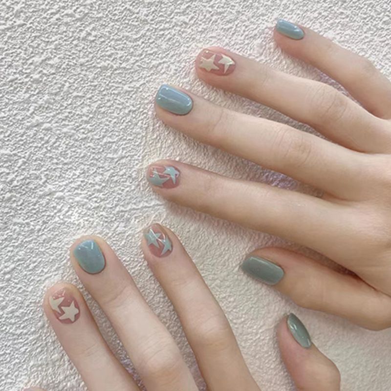 Ms.Miemie 24pcs Fake Nails Reusable Stick On Nails Press on Full Cover False Nail Tips with Jelly Stickers Makeup Accessorise view 4