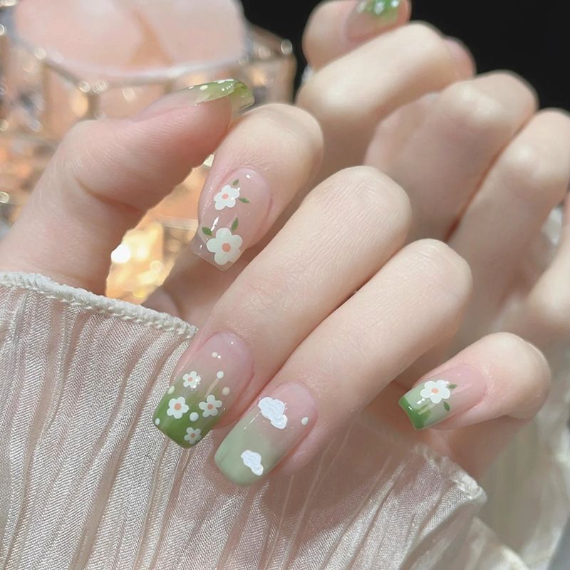 Ms.Miemie 24pcs Fake Nails Reusable Stick On Nails Press on Full Cover False Nail Tips with Jelly Stickers Makeup Accessorise view 5