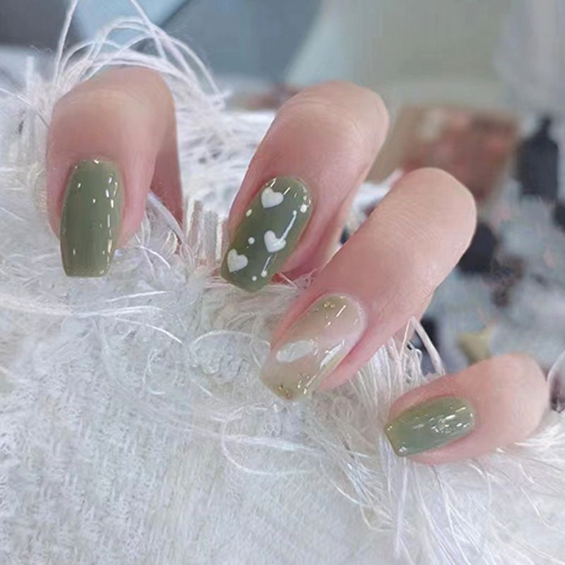 Ms.Miemie 24pcs Fake Nails Reusable Stick On Nails Press on Full Cover False Nail Tips with Jelly Stickers Makeup Accessorise view 4