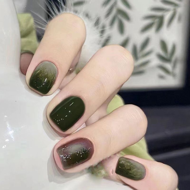 Ms.Miemie 24pcs Fake Nails Reusable Stick On Nails Press on Full Cover False Nail Tips with Jelly Stickers Makeup Accessorise view 4