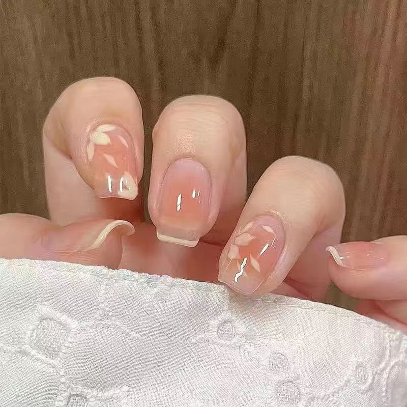 Ms.Miemie 24pcs Fake Nails Reusable Stick On Nails Press on Full Cover False Nail Tips with Jelly Stickers Makeup Accessorise view 2