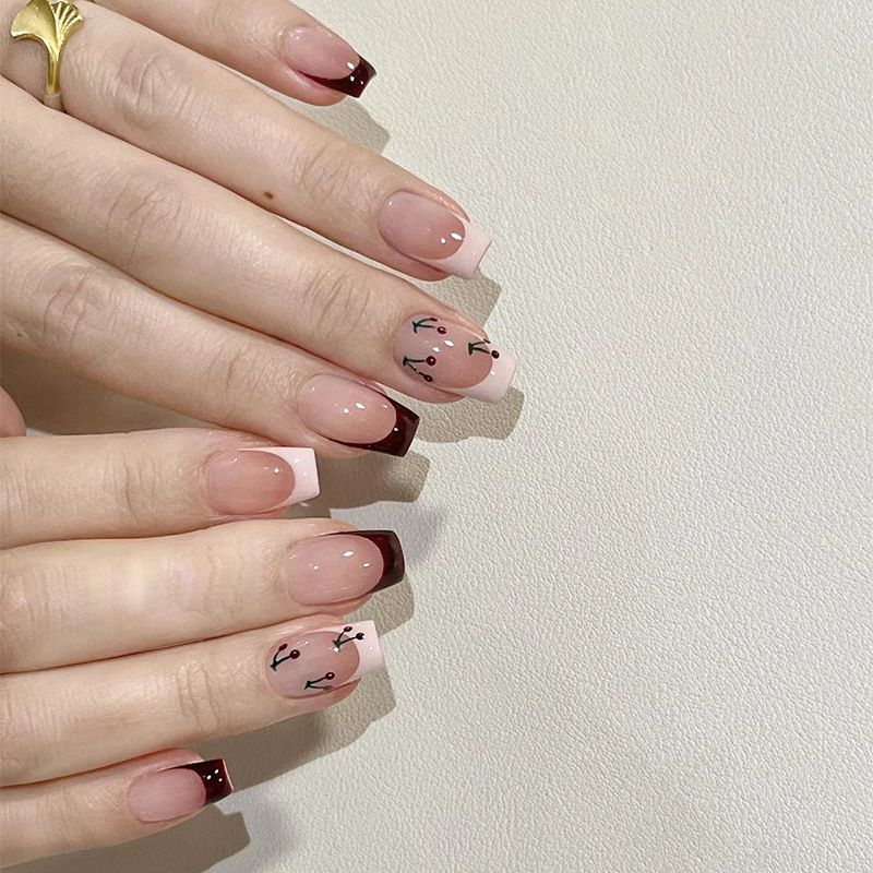 Ms.Miemie 24pcs Fake Nails Reusable Stick On Nails Press on Full Cover False Nail Tips with Jelly Stickers Makeup Accessorise view 3