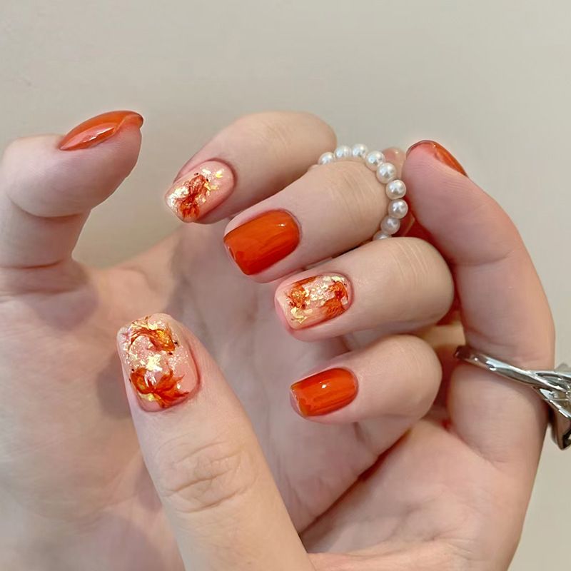 Ms.Miemie 24pcs Fake Nails Reusable Stick On Nails Press on Full Cover False Nail Tips with Jelly Stickers Makeup Accessorise view 2