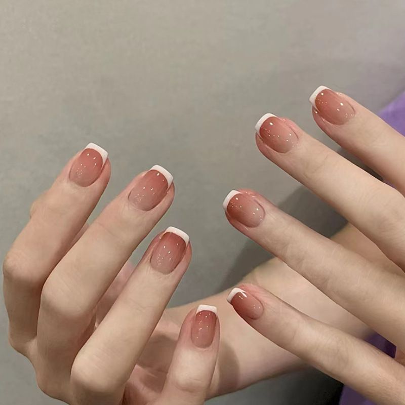 Ms.Miemie 24pcs Fake Nails Reusable Stick On Nails Press on Full Cover False Nail Tips with Jelly Stickers Makeup Accessorise view 4