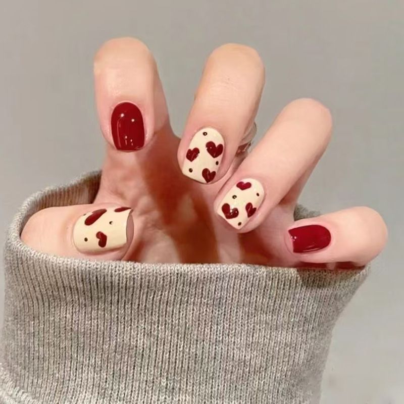 Ms.Miemie 24pcs Fake Nails Reusable Stick On Nails Press on Full Cover False Nail Tips with Jelly Stickers Makeup Accessorise view 2