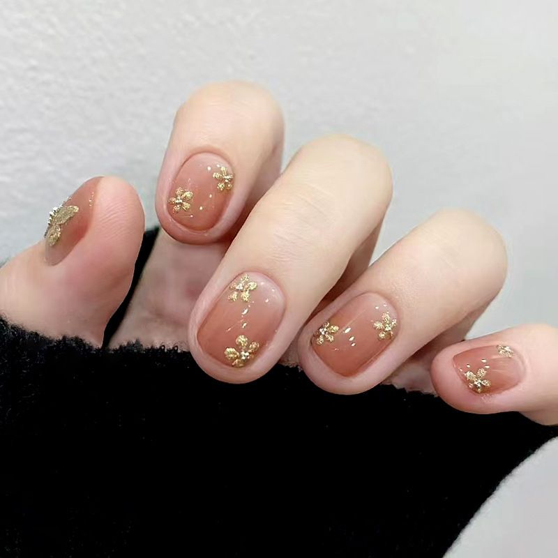 Ms.Miemie 24pcs Fake Nails Reusable Stick On Nails Press on Full Cover False Nail Tips with Jelly Stickers Makeup Accessorise view 3