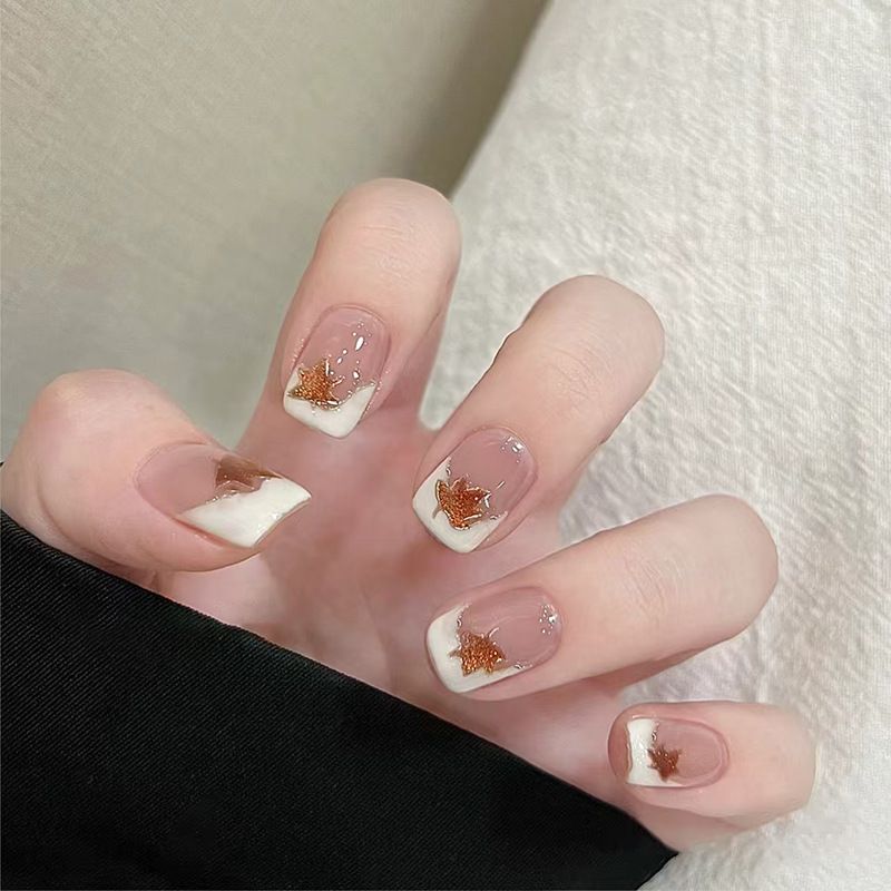 Ms.Miemie 24pcs Fake Nails Reusable Stick On Nails Press on Full Cover False Nail Tips with Jelly Stickers Makeup Accessorise view 3