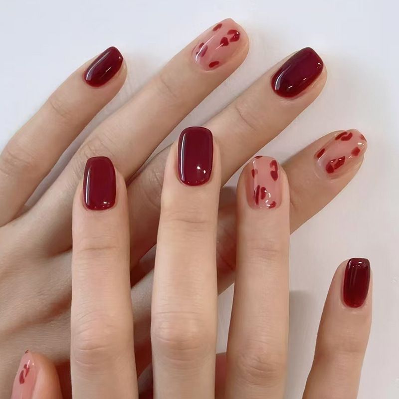 Ms.Miemie 24pcs Fake Nails Reusable Stick On Nails Press on Full Cover False Nail Tips with Jelly Stickers Makeup Accessorise view 5