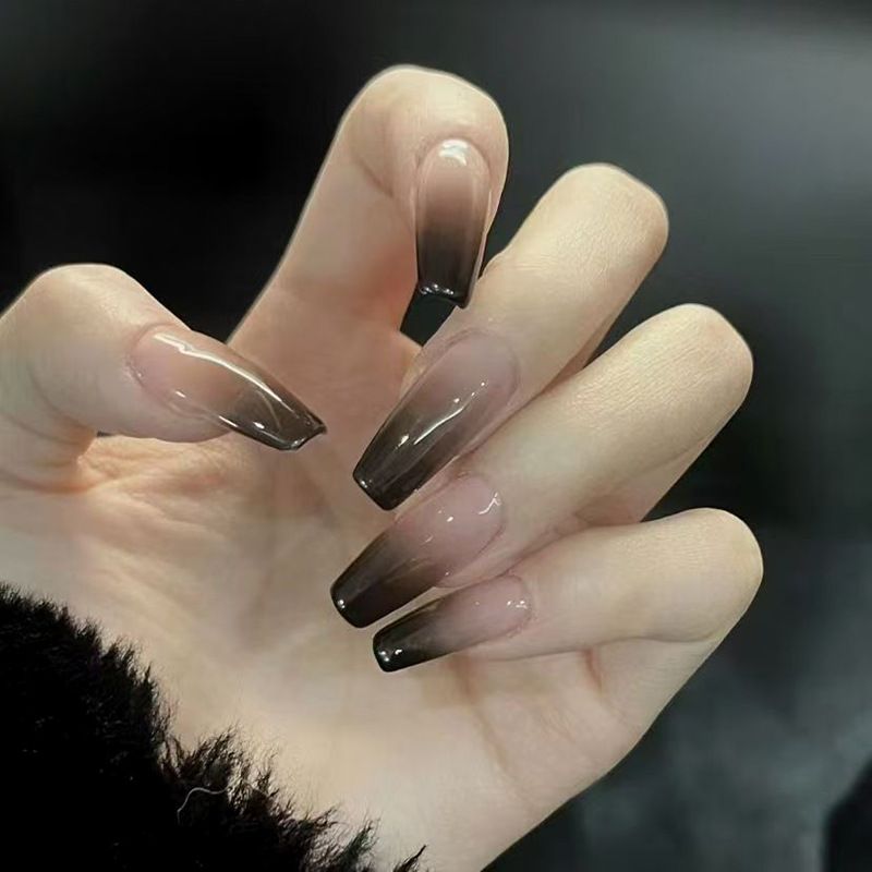 Ms.Miemie 24pcs Fake Nails Reusable Stick On Nails Press on Full Cover False Nail Tips with Jelly Stickers Makeup Accessorise view 3