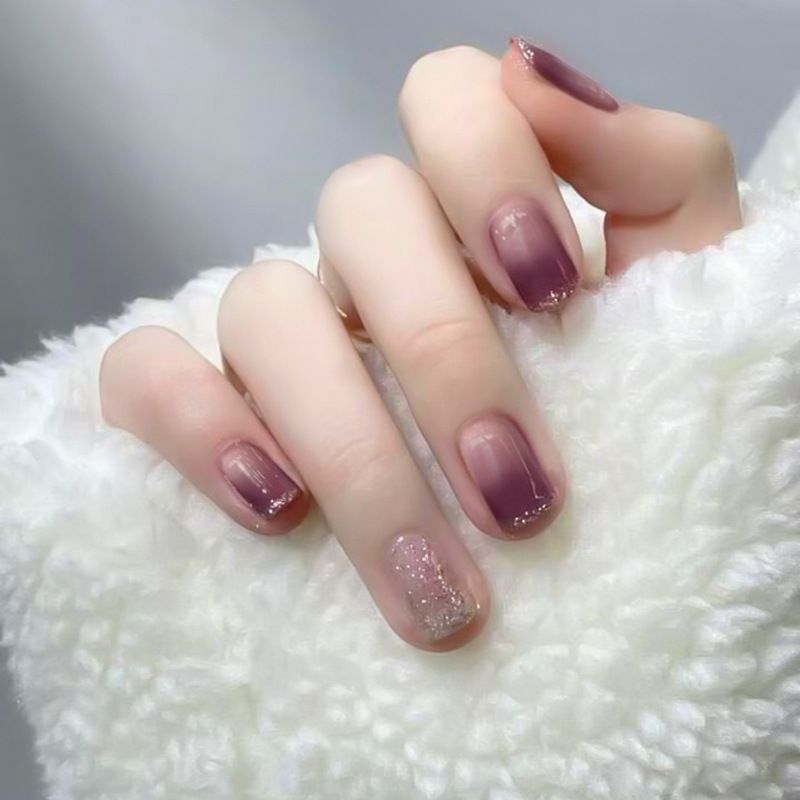 Ms.Miemie 24pcs Fake Nails Reusable Stick On Nails Press on Full Cover False Nail Tips with Jelly Stickers Makeup Accessorise view 4