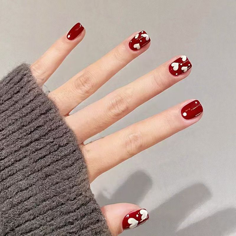 Ms.Miemie 24pcs Fake Nails Reusable Stick On Nails Press on Full Cover False Nail Tips with Jelly Stickers Makeup Accessorise view 5