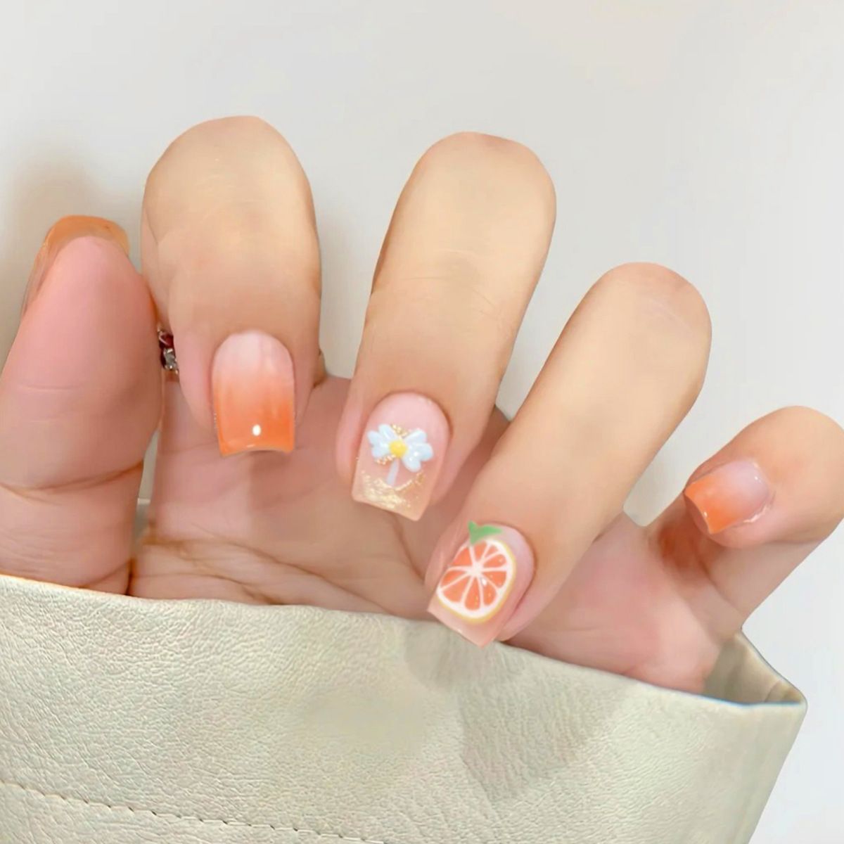 Ms.Miemie 24pcs Fake Nails Reusable Stick On Nails Press on Full Cover False Nail Tips with Jelly Stickers Makeup Accessorise view 3