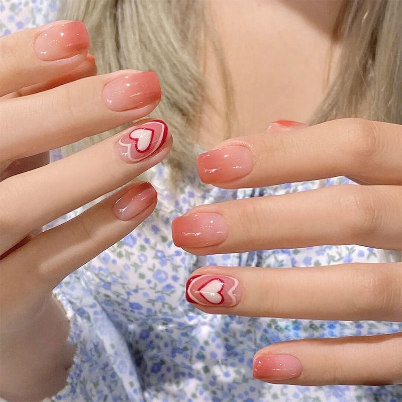 Ms.Miemie 24pcs Fake Nails Reusable Stick On Nails Press on Full Cover False Nail Tips with Jelly Stickers Makeup Accessorise view 3