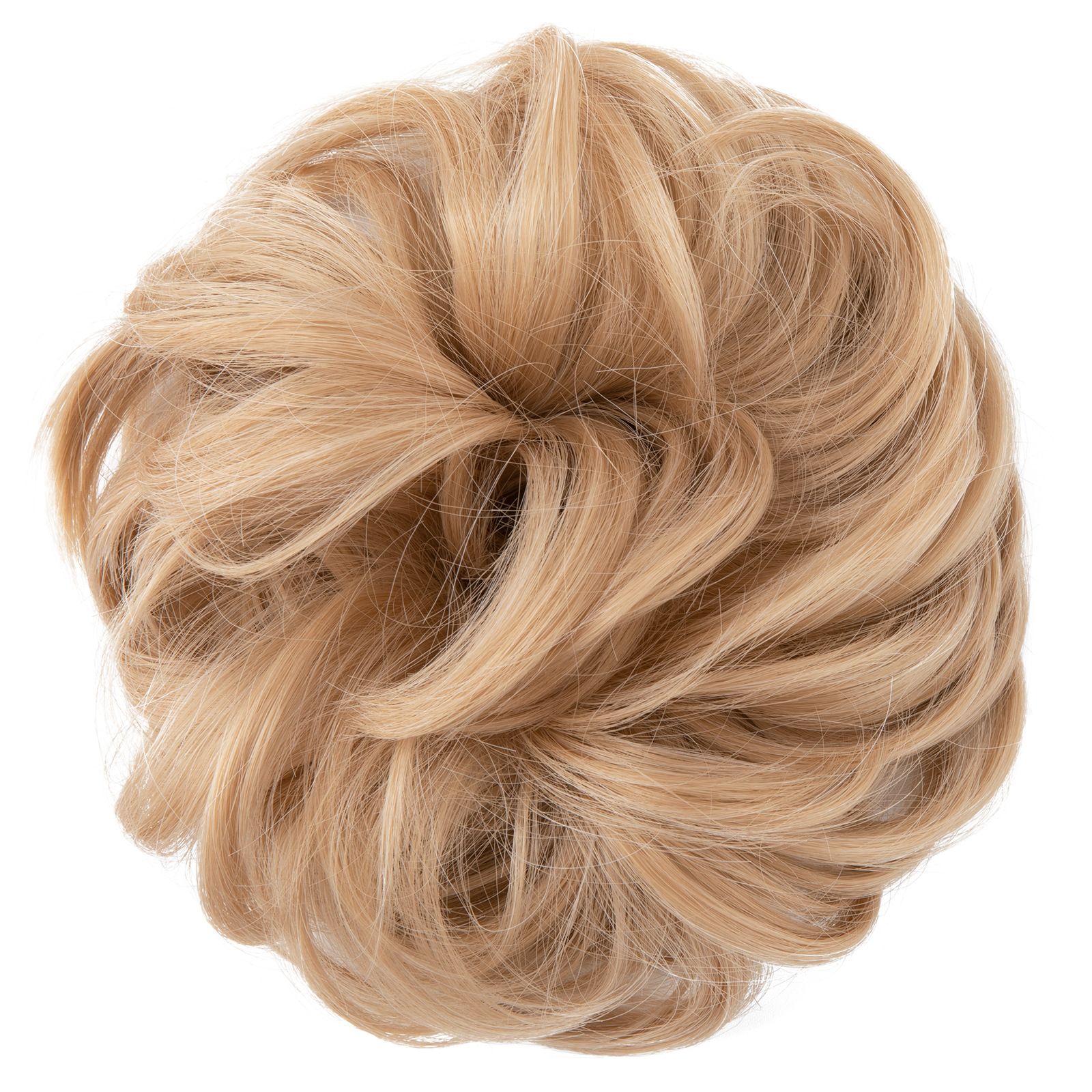 8ich Curly Messy Bun Hairpiece - Synthetic Hair Chignon Updo Extension for Women，female flower bud, meatball head, synthetic fiber, invisible, fluffy, natural long beard, wig, headband