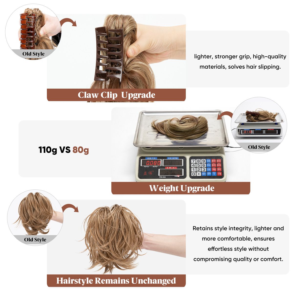 Fluffy Curly Ponytail Wig Synthetic Hair Extension Hairpiece for Women with Multiple Colors Wig, female ponytail, short style, grab clip, curly ponytail, adjustable headband, fluffy wig piece