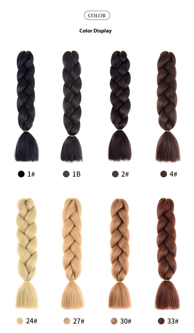 【Multiple Colors】Long Braided Synthetic Hair Extensions for Women, Jumbo Braids Hairpieces, High Temperature Fiber, Ideal for Cosplay, Daily Wear, Party