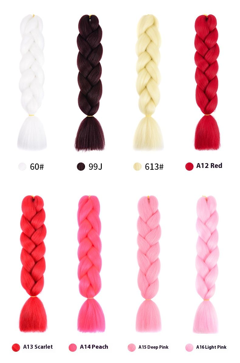 【Multiple Colors】Long Braided Synthetic Hair Extensions for Women, Jumbo Braids Hairpieces, High Temperature Fiber, Ideal for Cosplay, Daily Wear, Party