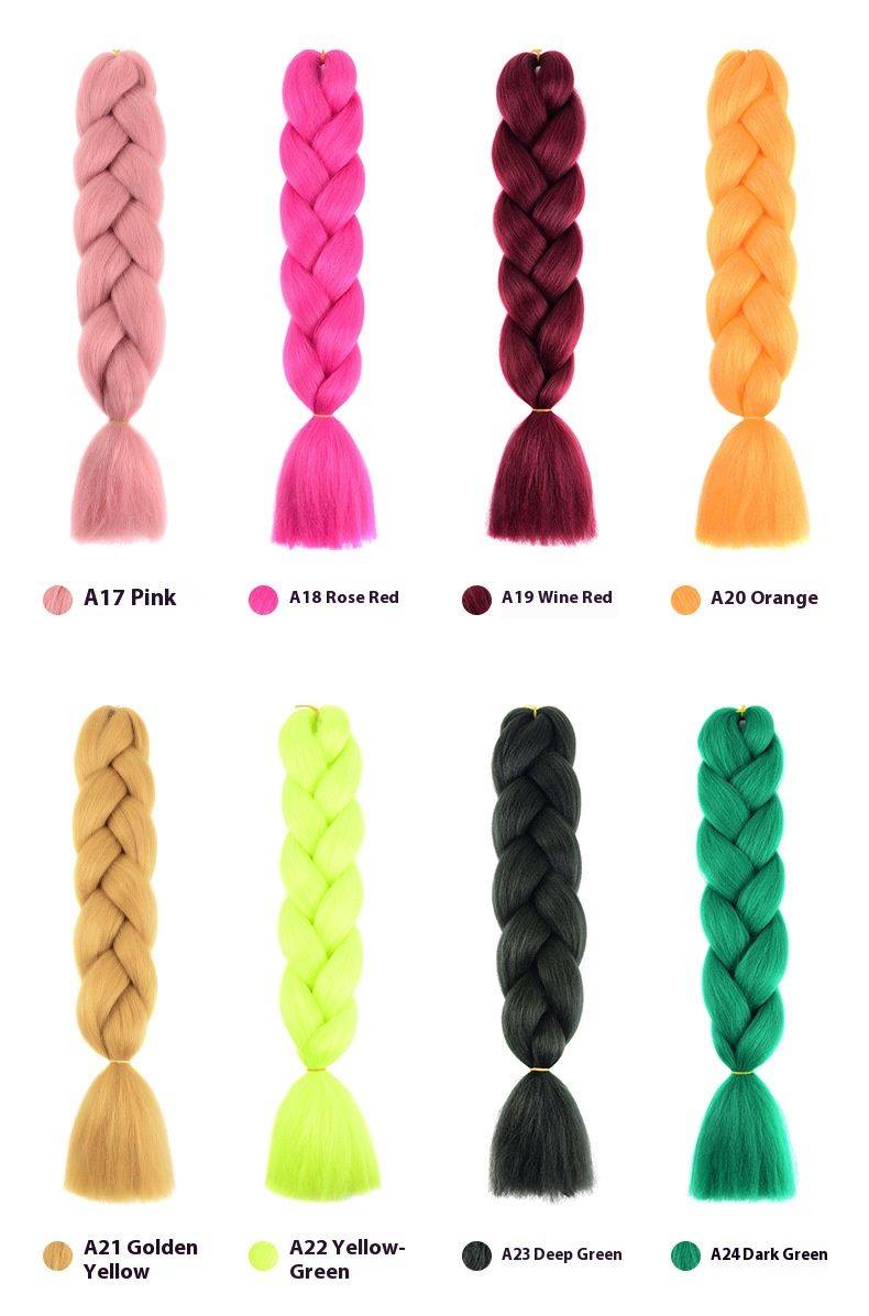 【Multiple Colors】Long Braided Synthetic Hair Extensions for Women, Jumbo Braids Hairpieces, High Temperature Fiber, Ideal for Cosplay, Daily Wear, Party