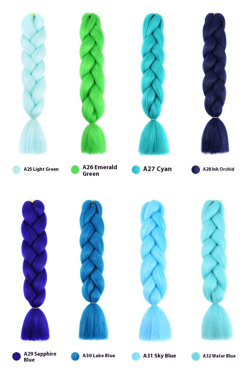 【Multiple Colors】Long Braided Synthetic Hair Extensions for Women, Jumbo Braids Hairpieces, High Temperature Fiber, Ideal for Cosplay, Daily Wear, Party