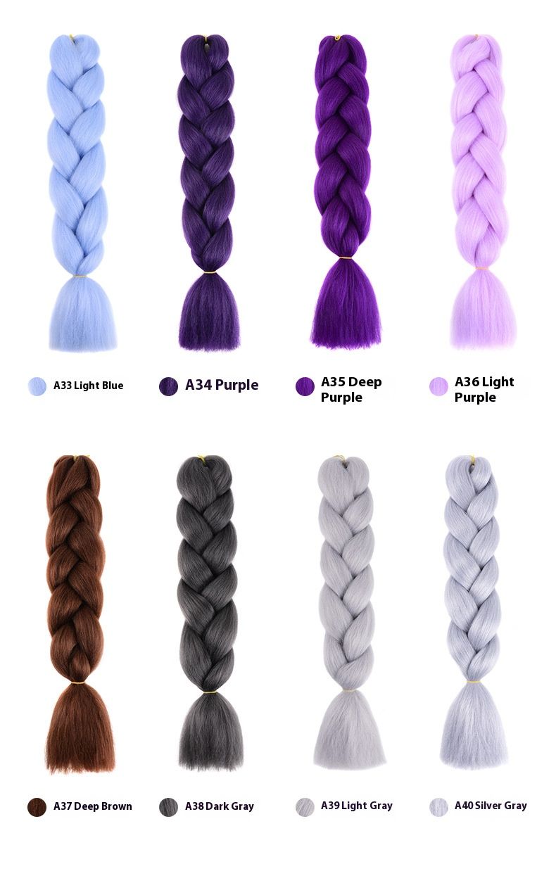 【Multiple Colors】Long Braided Synthetic Hair Extensions for Women, Jumbo Braids Hairpieces, High Temperature Fiber, Ideal for Cosplay, Daily Wear, Party