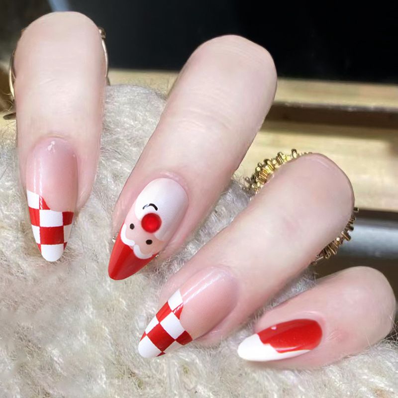 Ms.Miemie 24pcs Fake Nails Reusable Stick On Nails Press on Full Cover False Nail Tips with Jelly Stickers Makeup Accessorise view 5