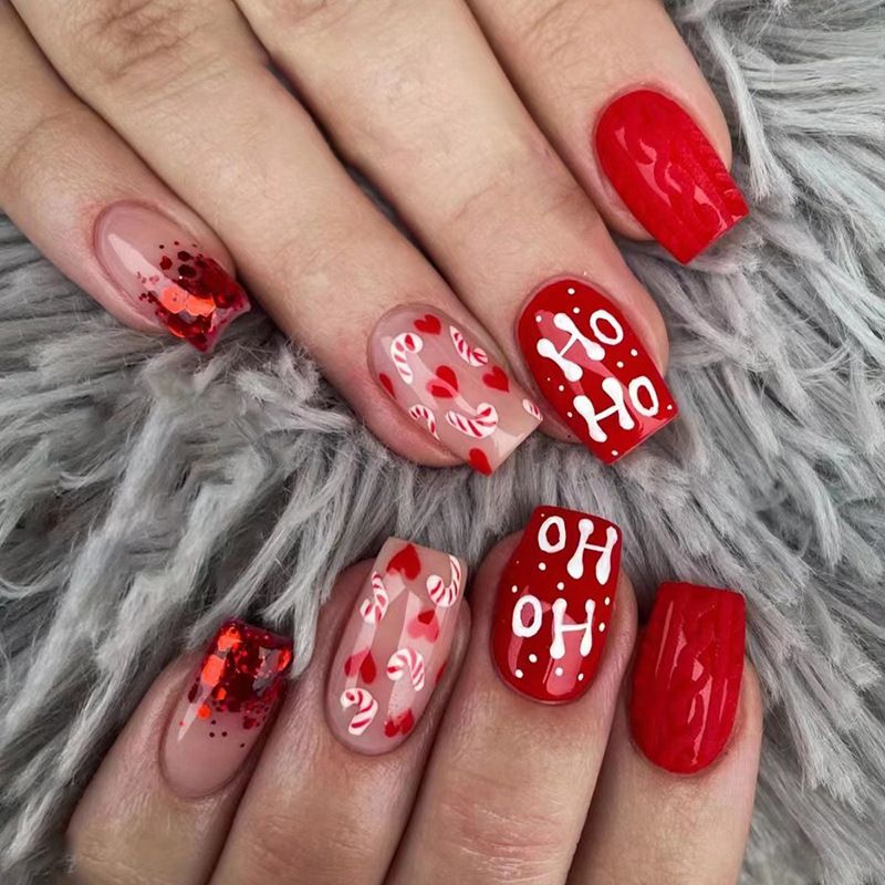 Ms.Miemie 24pcs Fake Nails Reusable Stick On Nails Press on Full Cover False Nail Tips with Jelly Stickers Makeup Accessorise view 2