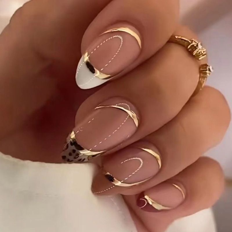 Ms.Miemie 24pcs Fake Nails Reusable Stick On Nails Press on Full Cover False Nail Tips with Jelly Stickers Makeup Accessorise view 5