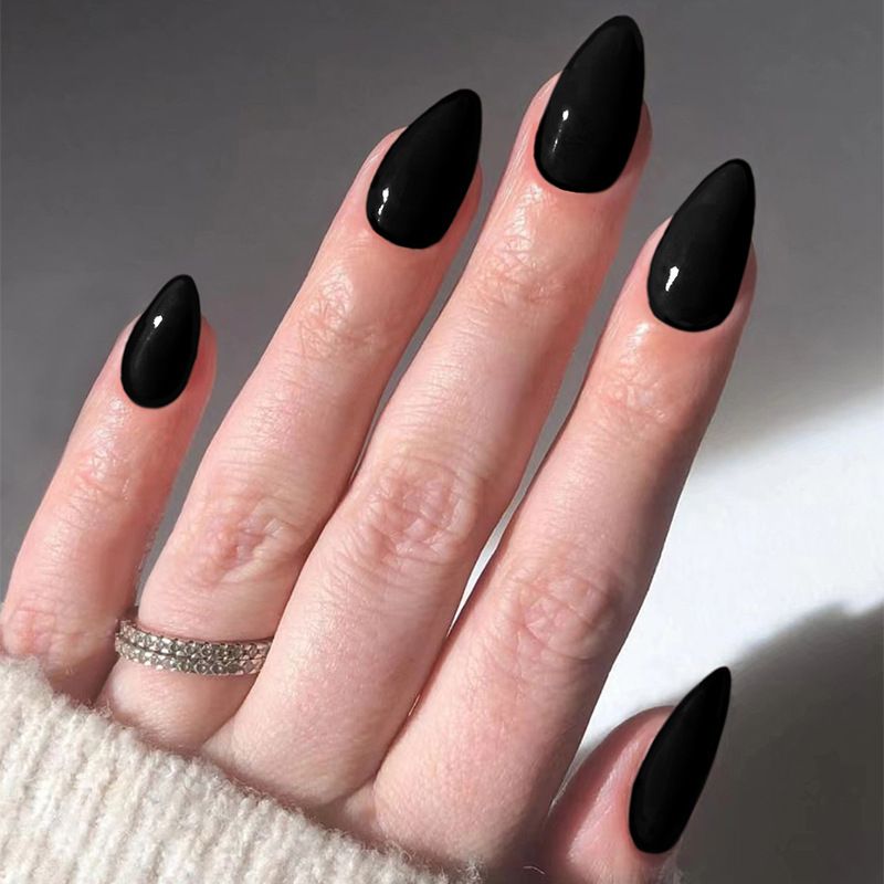 Ms.Miemie 24pcs Fake Nails Reusable Stick On Nails Press on Full Cover False Nail Tips with Jelly Stickers Makeup Accessorise view 5
