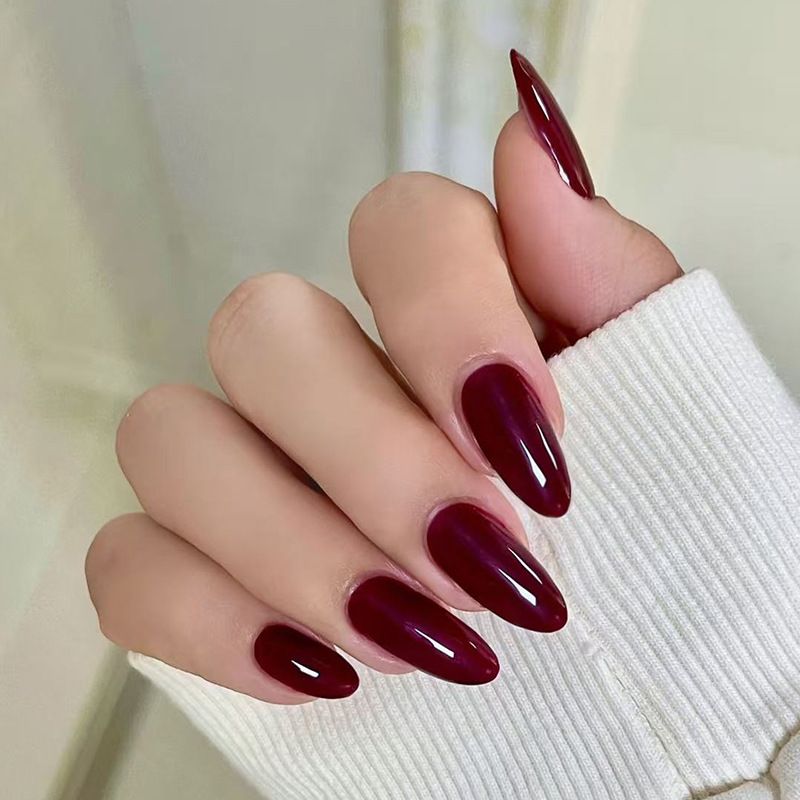 Ms.Miemie 24pcs Fake Nails Reusable Stick On Nails Press on Full Cover False Nail Tips with Jelly Stickers Makeup Accessorise view 3