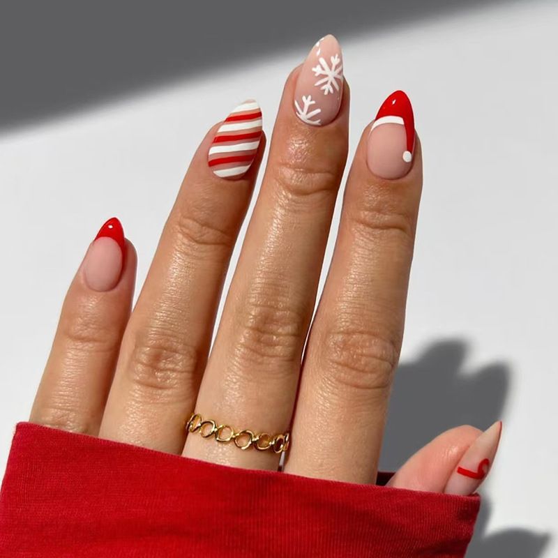 Ms.Miemie 24pcs Fake Nails Reusable Stick On Nails Press on Full Cover False Nail Tips with Jelly Stickers Makeup Accessorise view 2