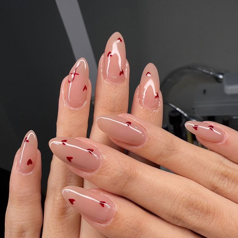 Ms.Miemie 24pcs Fake Nails Reusable Stick On Nails Press on Full Cover False Nail Tips with Jelly Stickers Makeup Accessorise view 4
