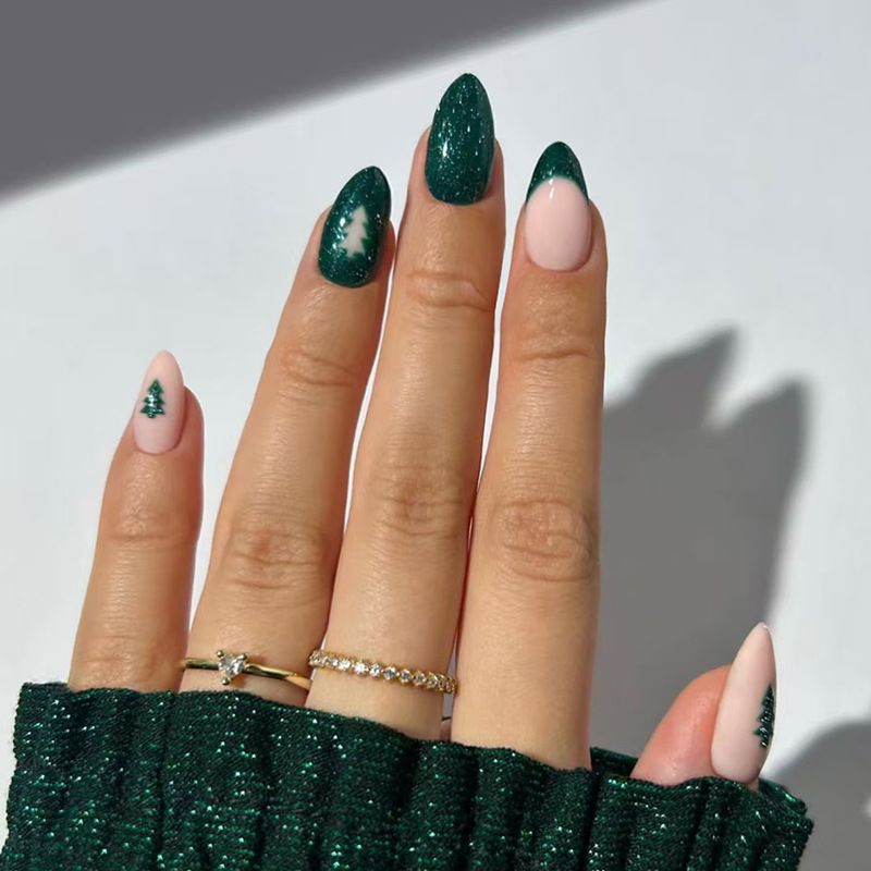 Ms.Miemie 24pcs Fake Nails Reusable Stick On Nails Press on Full Cover False Nail Tips with Jelly Stickers Makeup Accessorise view 5