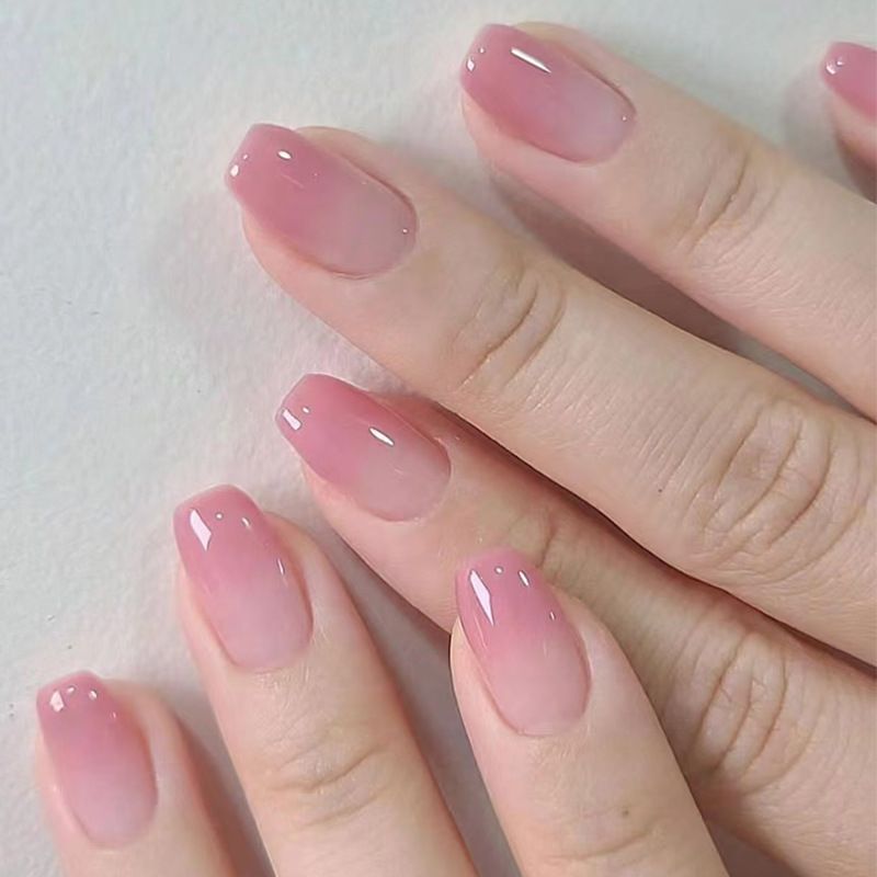 Ms.Miemie 24pcs Fake Nails Reusable Stick On Nails Press on Full Cover False Nail Tips with Jelly Stickers Makeup Accessorise view 5